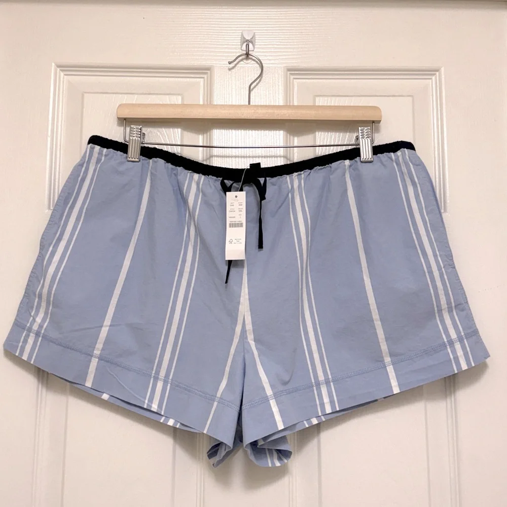 NWT J.Crew Cruise Drawstring Short in Striped Cotton Poplin